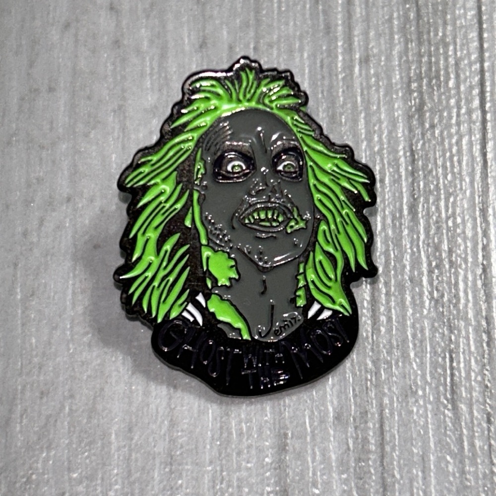 Beetlejuice the ghost with the most enamel pin NWT